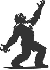 Obraz premium Vector silhouette of a bigfoot