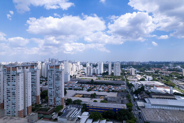 Aerial view of Vila Leopoldina in Sao Paulo showcasing urban development and scenic landscape