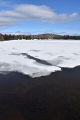 The lake in spring, Sainte-Apolline, Québec, Canada