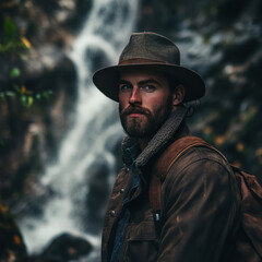 Obraz premium portrait of a man in a hat