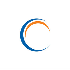 Naklejka premium Abstract circular shape vector logo design