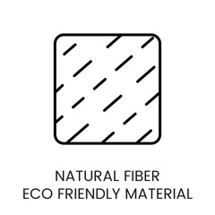Natural fiber icon representing eco friendly material for sustainable pillows and bedding perfect for green branding and packaging line icon in vector with editable stroke