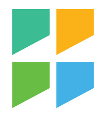 A set of colorful paper stickers offers blank vector labels for your business design and message