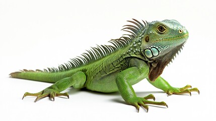Obraz premium Professional Full Body Green Iguana Image for Adobe Stock Photos