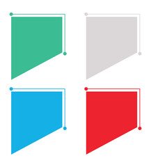 A vibrant set of blank paper stickers offers a colorful vector design for business labels and sticky memo notes