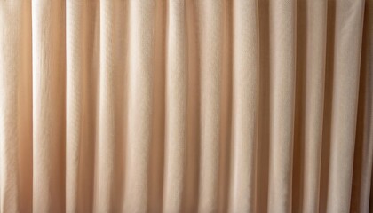 Elegant light beige drapes interior space textile content soft lighting close-up view home decor concept