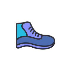 Shoes colored icons, minimalist vector illustration ,simple transparent graphic element .Isolated on white background