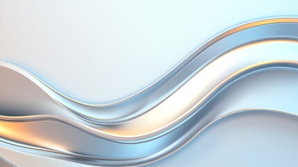 Obraz premium Abstract Silver Waves Flowing Background Design