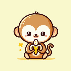 Obraz premium vector image of a cute monkey