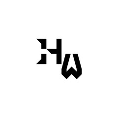 Fototapeta premium Initial square concept sporty style monogram Alphabet cool minimalist logo HW