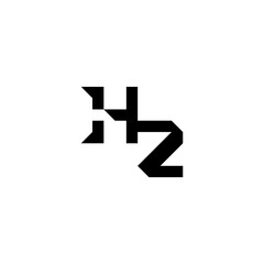 Obraz premium Initial square concept sporty style monogram Alphabet cool minimalist logo HZ