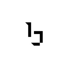 Fototapeta premium Initial square concept sporty style monogram Alphabet cool minimalist logo IJ