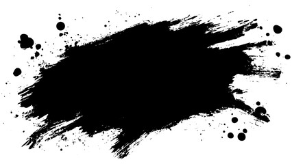 Fototapeta premium Bold black brushstroke against a white background creating a dramatic visual effect