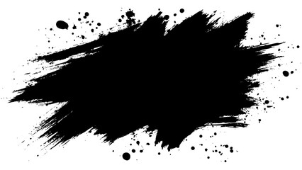 Naklejka premium Creative black paint splash design on white background suitable for artistic projects or promotions