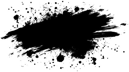 Obraz premium Artistic black paint splash creating a bold and dynamic design background for creativity