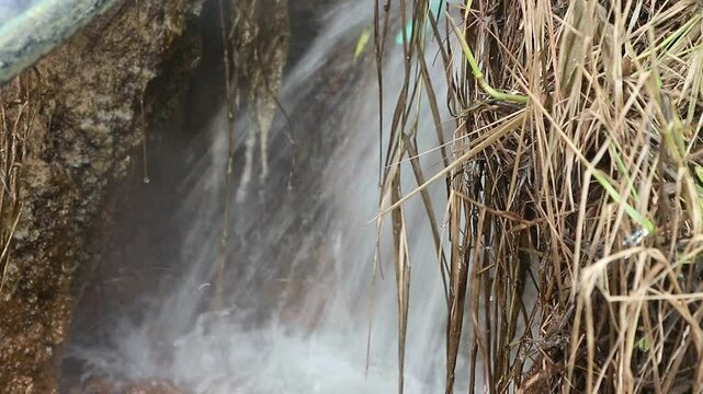 Tropical Waterfall at Tropical Agrotourism Tepas Papandayan Garut West Java