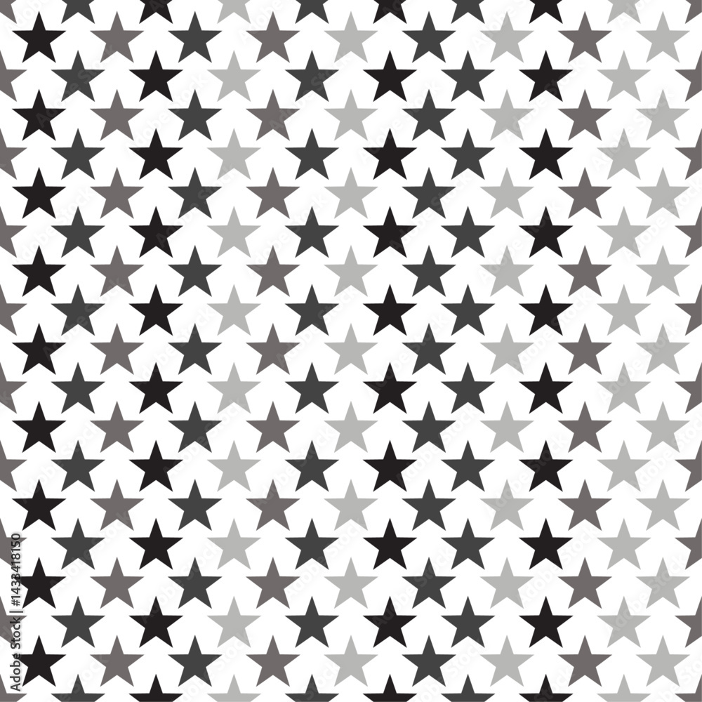 Leinwandbilder The stars are arranged in a grid-like formation, with each row offset slightly from the one above it. The stars are all the same size and shape.