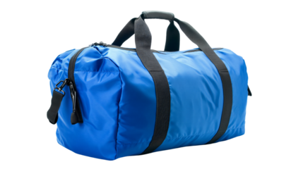 Blue Sport Bag on White Background for Fitness Enthusiasts and Travelers