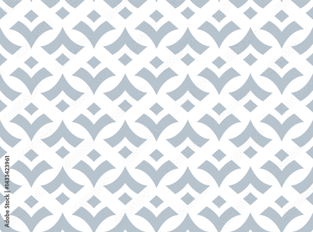 Fototapete Abstract geometric pattern. A seamless vector background. White and gray ornament. Graphic modern pattern. Simple lattice graphic design