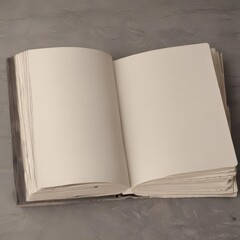 Blank photo album mockup; open spine, textured pages ,  photo,  photography,  background
