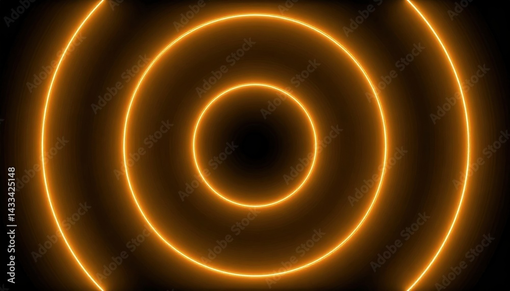 Poster dynamic light waves circling abstract background digital art dark environment close-up view visual c