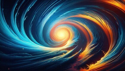 Fototapeta premium Dynamic cosmic swirl space digital art vibrant colors abstract viewpoint interstellar energy