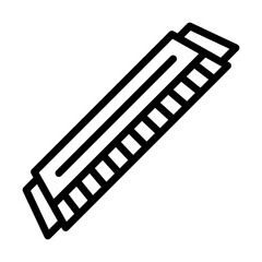 Harmonica line icon