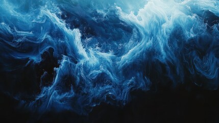 Obraz premium Abstract blue design creates swirling smoke texture, art concept with fluid ink, unique backgrounds.