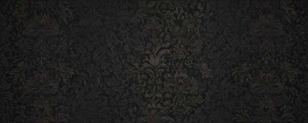 Fototapeta premium Dark, intricate gothic damask wallpaper Seamless repeating pattern , floral, old