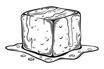 ice cube on a white background