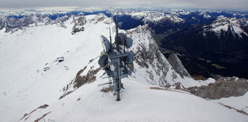 Zugspitze the highest peak of the Wetterstein Mountains and the highest mountain in Germany.