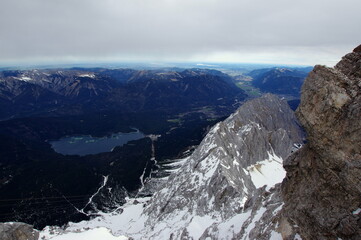 Zugspitze the highest peak of the Wetterstein Mountains and the highest mountain in Germany.