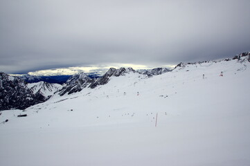 Zugspitze the highest peak of the Wetterstein Mountains and the highest mountain in Germany.