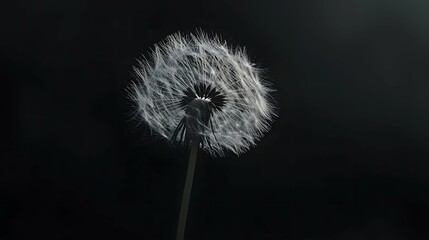 Obraz premium Dandelion Seeds Blowing Away Artistic Surreal Effect