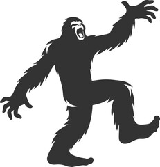 Obraz premium Vector silhouette of a bigfoot
