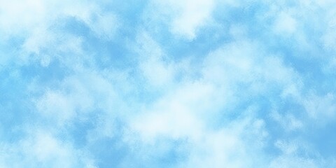 Obraz premium Light Blue and White Watercolor Clouds Abstract Texture Soft Sky Background