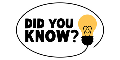 Did you know banner. did you now vector