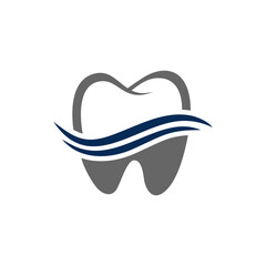 Simple and modern tooth dental logo design