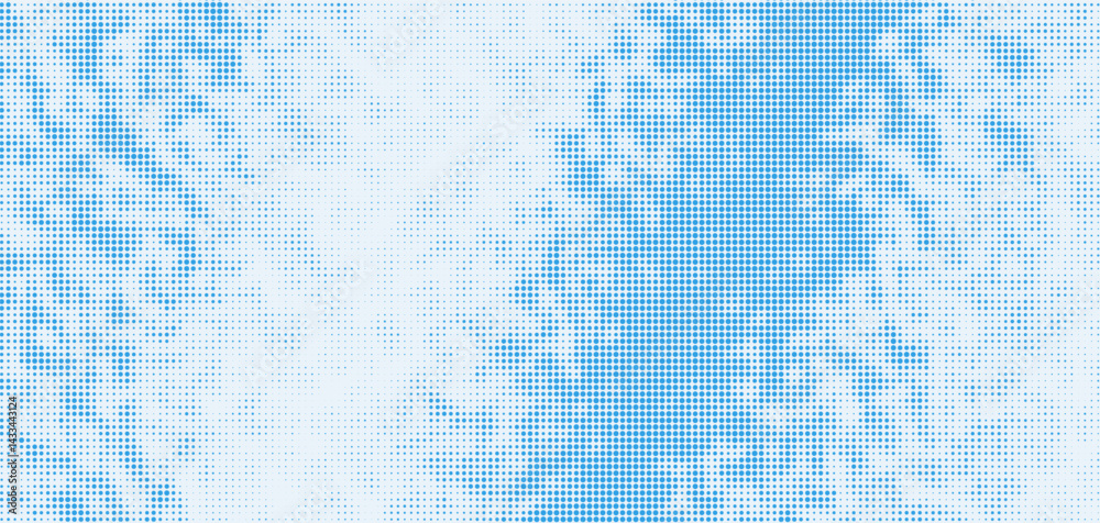 Poster halftone overlay texture with moire effect mimicking water ripples in soft blue tones