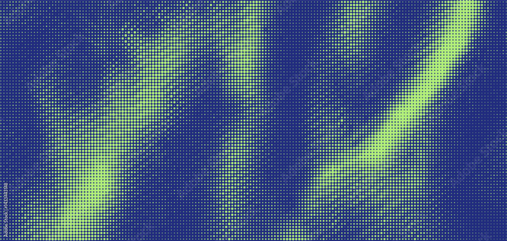 Aufkleber Halftone overlay texture creating a dynamic visual play of moire patterns in vibrant hues