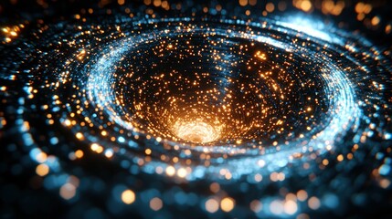 Abstract Vortex of Light and Energy: A Digital Art Piece