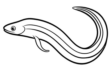 Ribbon Eel Outline Design