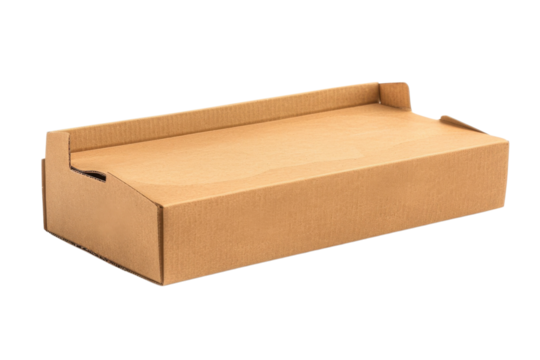 Simple cardboard box ready for storage or shipping in a clean workspace environment