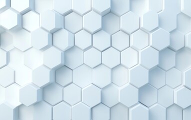 Naklejka premium Abstract White Hexagon Geometric Pattern Background