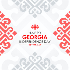 Georgian Independence Day. Georgia independence day greeting card, banner, vector illustration.
Georgian holiday 26th of May design template with unique patterns.