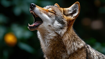 Majestic Howling Wolf in the Wild: A Breathtaking Portrait