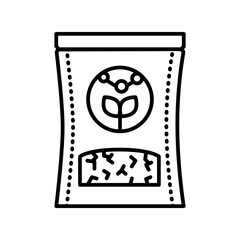 vegetable protein black line icon for digital and print projects.