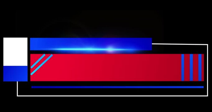 Tv live news program inter cut lower third infographic animation 4K. Newsroom report edit asset fx. Title transition with empty space for custom message. Display broadcasting template for corporate.
