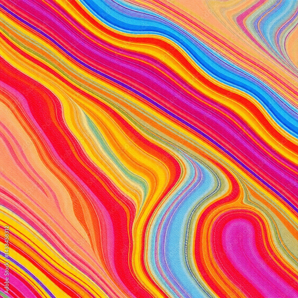 Poster abstract colorful diagonal wavy lines creating a vibrant and dynamic background pattern design eleme
