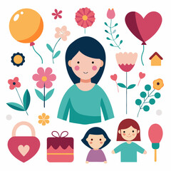 boy and girl with balloons